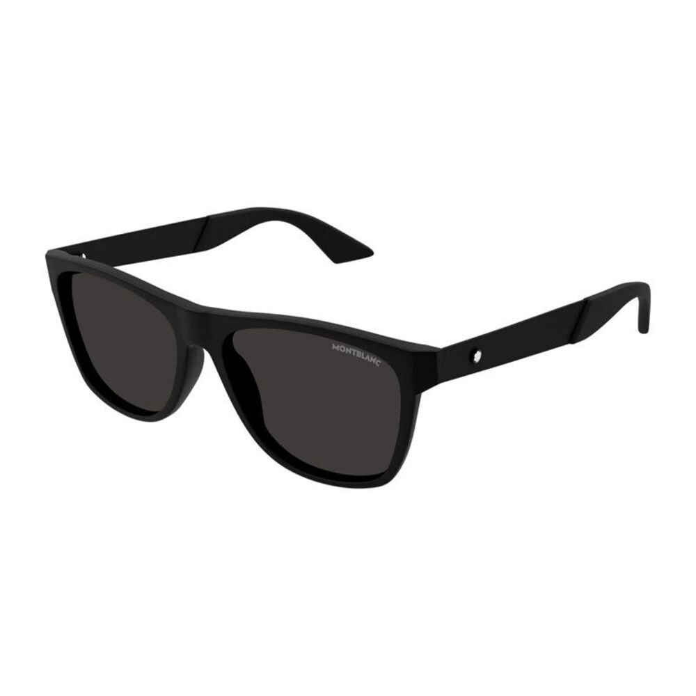 Montblanc Sunglasses Square Full Rim, Black Frame and Grey Lens MB0298S001